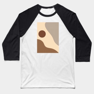 Abstract Boho, Neutral, Shapes, Modern Mid Century Decor Baseball T-Shirt